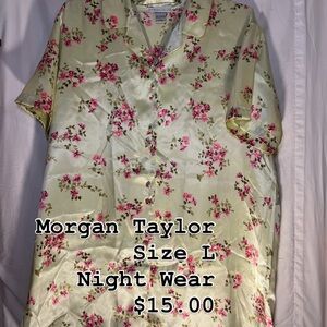 Morgan Taylor Pink and Green Floral Nightwear